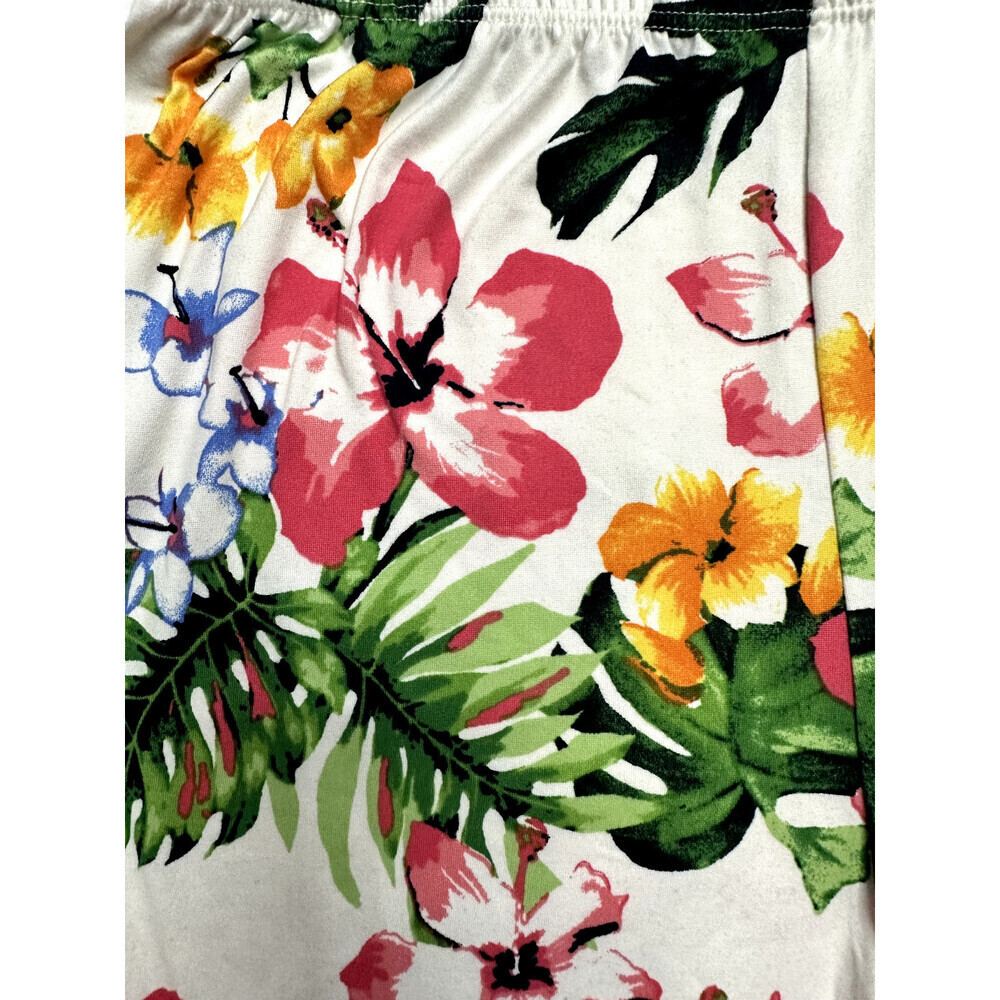 Cozy Rozy PJ Camisole & Pants 2-Piece Pyjama In White Tropical Print Size L - Picture 3 of 8